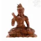 Shiva kobrával fa faragott szobor - 21 cm