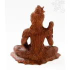 Shiva kobrával fa faragott szobor - 21 cm