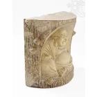 Nevető Buddha fa faragott szobor különlegesség - 17 cm