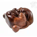 Mosolygó Buddha fa maszk - 30 cm