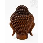 Buddha fej fa faragott szobor - 20 cm