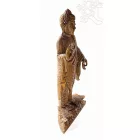 Álló áldó Buddha fa faragott szobor - 80 cm