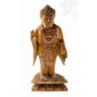 Álló áldó Buddha fa faragott szobor - 60 cm