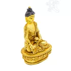 Gyógyító Buddha, teljesen aranyozott szobor - 7,5 cm