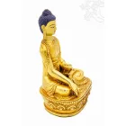 Shakyamuni Buddha, teljesen aranyozott prémium minőségű szobor - 10 cm