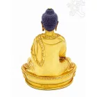 Shakyamuni Buddha, teljesen aranyozott prémium minőségű szobor - 10 cm