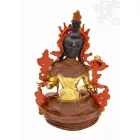 Zöld Tara, félig aranyozott szobor - 22 cm
