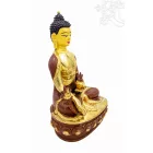 Gyógyító Buddha, félig aranyozott szobor - 32 cm