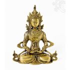 Amitayus Buddha (Tsepagme) réz szobor, sárga - 27 cm