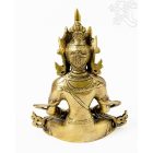 Amitayus Buddha (Tsepagme) réz szobor, sárga - 27 cm
