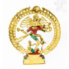 Táncoló Shiva réz szobor, kővel berakott - 50 cm