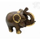 Kerek formájú réz elefánt - 10,5 cm