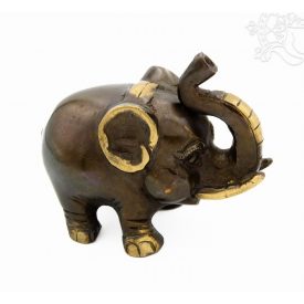 Kerek formájú réz elefánt - 10,5 cm