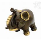 Kerek formájú réz elefánt - 10,5 cm