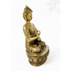 Áldó Buddha réz szobor, matt sárga - 30 cm