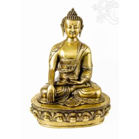   Shakyamuni Buddha réz szobor, sárga, különlegesség - 55 cm