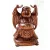 Álló nevető Buddha fa faragott szobor - 30 cm