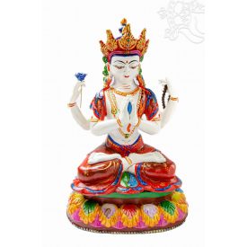   4 karú Csenrézi agyag szobor, hatalmas méretű különlegesség - 42 cm