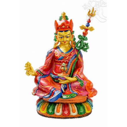 Guru Rinpoche agyag szobor, hatalmas méretű különlegesség - 42 cm