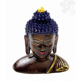 Agyag Buddha fej szobor - 14 cm