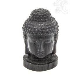 Obszidián Buddha fej szobor – 8 cm