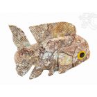 Faragott kő hal szobor – 25 cm