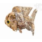 Faragott kő hal szobor – 25 cm