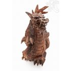Faragott fa sárkány szobor - 20 cm