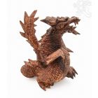 Faragott fa sárkány szobor - 20 cm