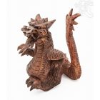 Faragott fa sárkány szobor - 20 cm