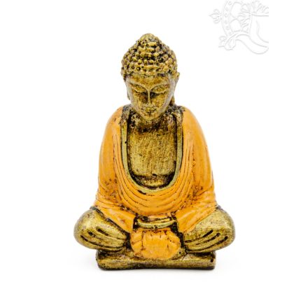 Amitabha Buddha színes rezin szobor - 9 cm