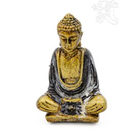 Amitabha Buddha színes rezin szobor - 9 cm