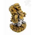 Nevető Buddha színes rezin szobor - 14 cm