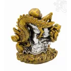 Nevető Buddha színes rezin szobor - 14 cm