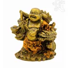 Nevető Buddha színes rezin szobor - 14 cm