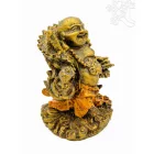 Nevető Buddha színes rezin szobor - 14 cm