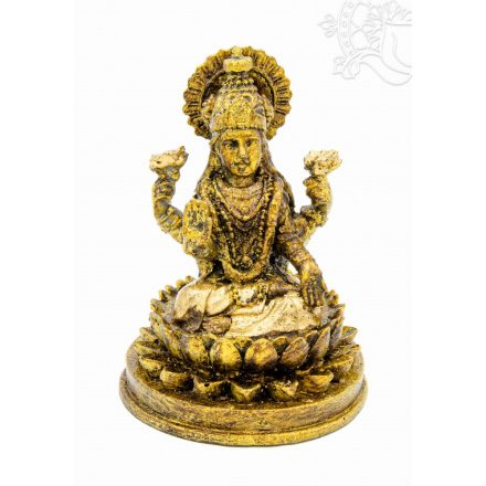 Lakshmi (Laxmi), színes rezin szobor - 11 cm