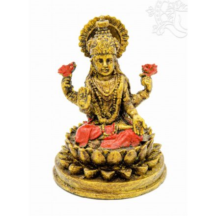 Lakshmi (Laxmi), színes rezin szobor - 11 cm