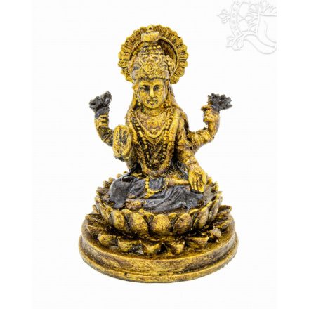 Lakshmi (Laxmi), színes rezin szobor - 11 cm