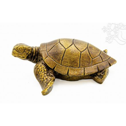 Rezin (műgyanta) teknős szobor - 12 cm