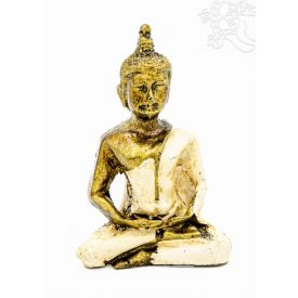 Amitabha Buddha színes rezin szobor - 9 cm