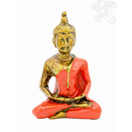 Amitabha Buddha színes rezin szobor - 9 cm