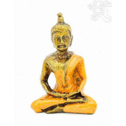 Amitabha Buddha színes rezin szobor - 9 cm