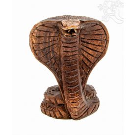 Kobra fa faragott szobor - 10 cm