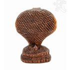 Kobra fa faragott szobor - 10 cm