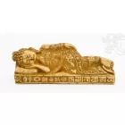 Fekvő Buddha csont színű rezin szobor - 15 cm