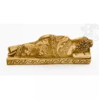 Fekvő Buddha csont színű rezin szobor - 15 cm