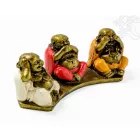 Három bölcs Buddha rezin (műgyanta) szobor - 16,5 cm