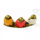 Három bölcs Buddha rezin (műgyanta) szobor - 16,5 cm