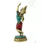 Táncoló Tara réz szobor, kővel berakott - 22 cm